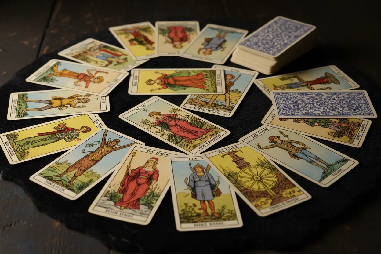 Tarot Card AI spread out
