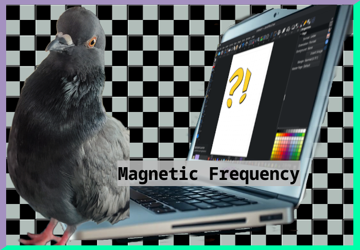 Magnetic Frequency Linux Computer Pigeon Logo