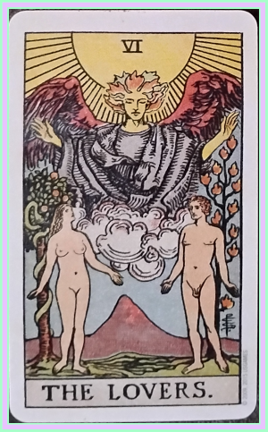 THE LOVERS - VI TAROT CARD
