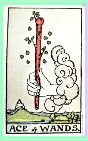 Ace of Wands Smith Waite Tarot Card Deck 