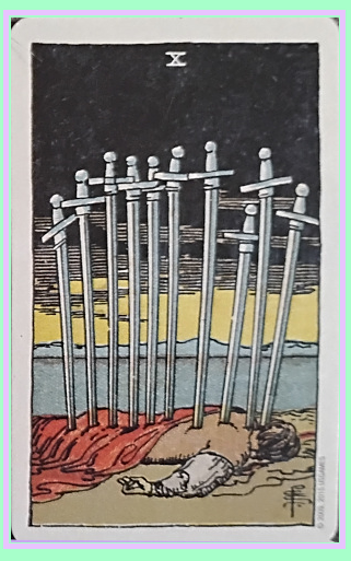 Ten of Swords Tarot Card Meaning & Description
