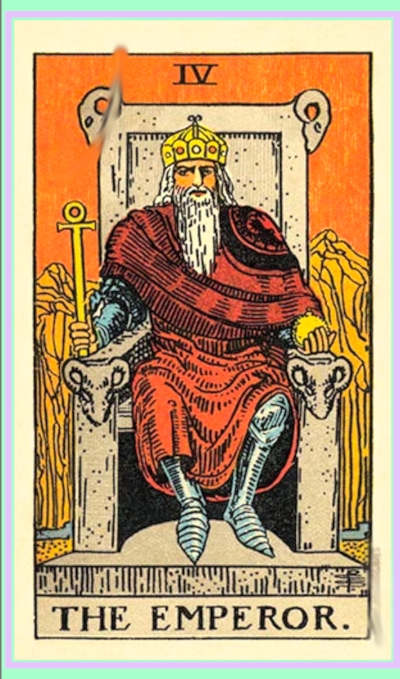 IV - THE EMPEROR TAROT CARD AND DESCRIPTION